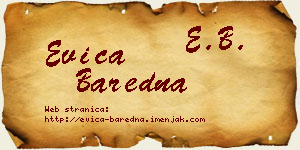 Evica Baredna vizit kartica
